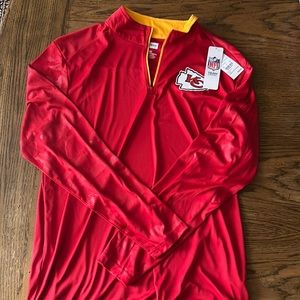 chiefs nfl quarter zip size XL